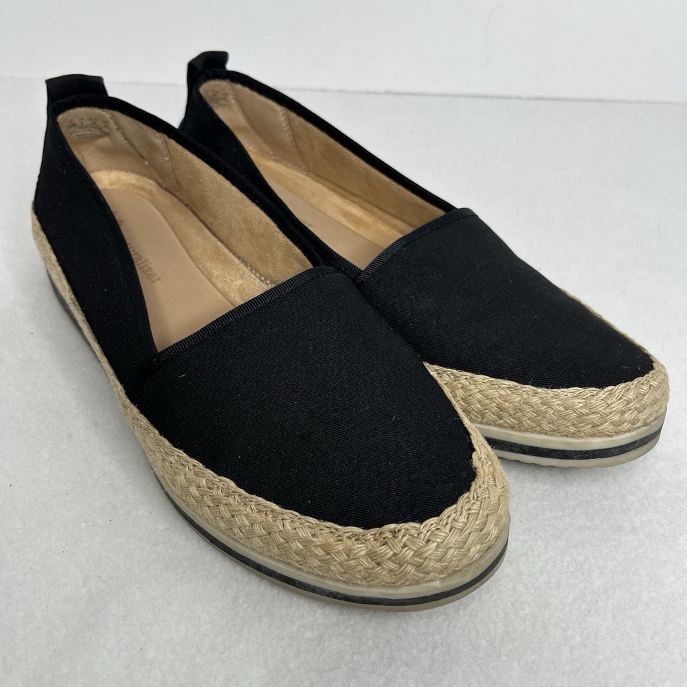 Naturalizer Loafer Women Slip On Casual Espadrille Flats Shoes 10 M Black - Picture 3 of 11
